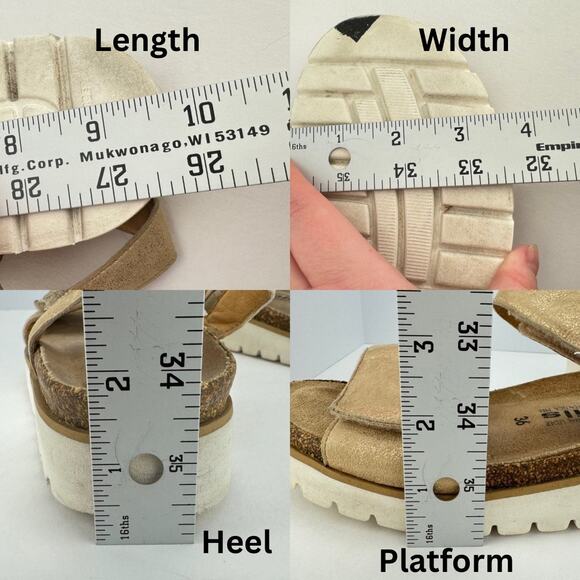 Mephisto Agave Metallic Mobils Nubuck Leather Hook & Loop Sandals Sz 36 (6) - Picture 10 of 12